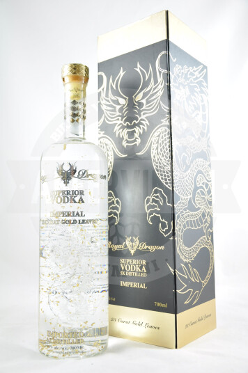 Vodka Superior Imperial 23 Carat Gold Leaves 70cl - Royal Dragon