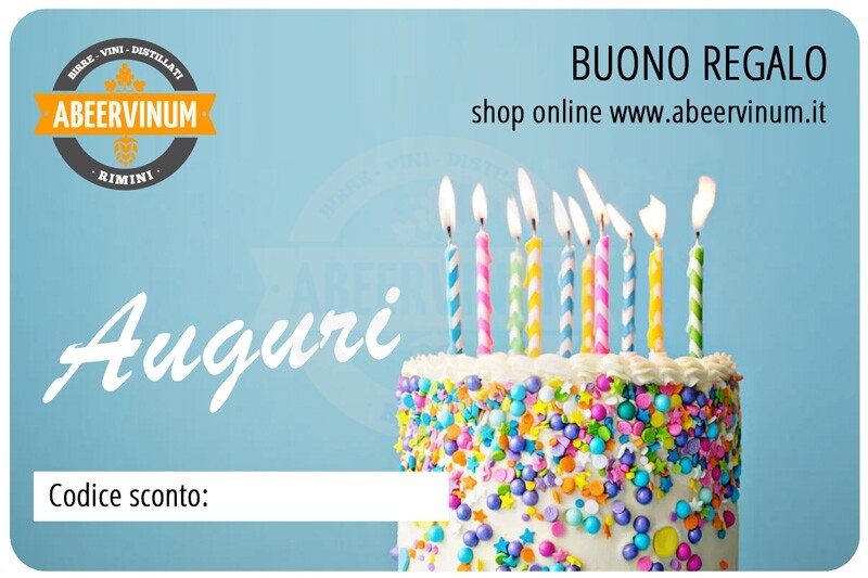 Vendita Buono regalo - Buon compleanno al miglior prezzo  Scopri il  catalogo di Buoni regalo su Abeervinum Shop online