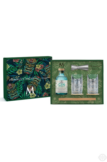 Gin Confezione Momento Creativo 2 Tumbler Tiki, Jigger, Set Cannucce