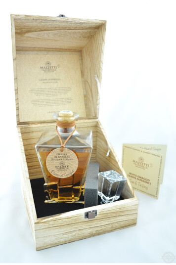 Grappa di Barbera Riserva 6 anni "Cristallo" 70cl con Cassetta in Legno - Mazzetti