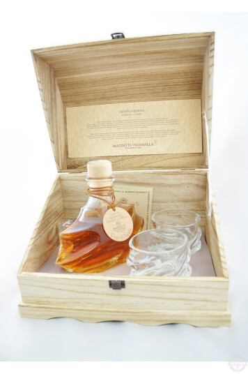 Grappa di Barolo Riserva 11 anni "Cristallo" 70cl con Cassetta in Legno - Mazzetti