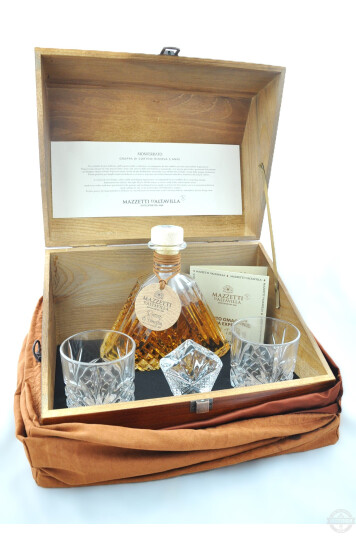 Grappa di Cortese Riserva 5 anni "Cristallo" 70cl con Cassetta in Legno - Mazzetti