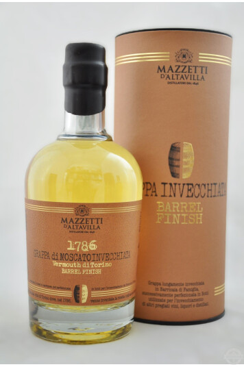 Grappa di Moscato Invecchiata "Vermouth Barrel" 50cl con Astuccio - Mazzetti